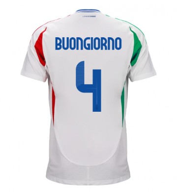 Italia Alessandro Buongiorno #4 Segunda Equipación Eurocopa 2024 Manga Corta